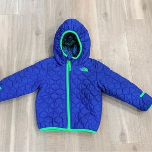 The North Face Blue Jacket with Green Trim